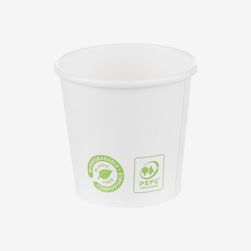 White zero plastic carton cups 120 ml 50 pcs