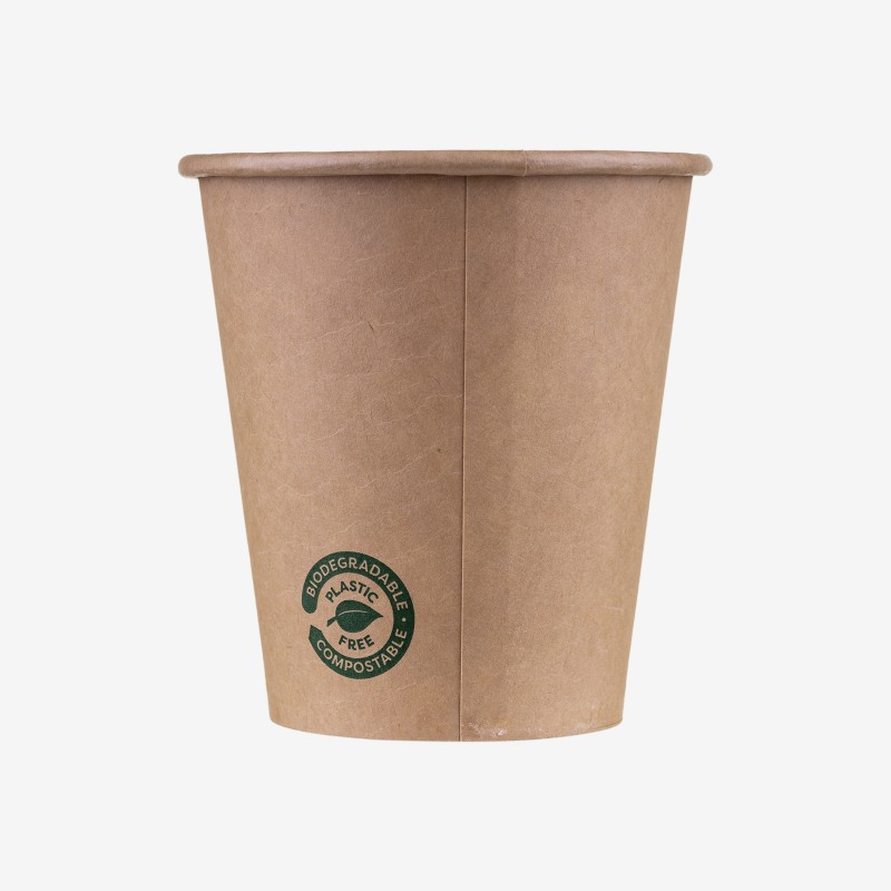 Pahare carton zero plastic kraft 300 ml 50 buc Pahare carton zero plastic kraft 300 ml 50 buc