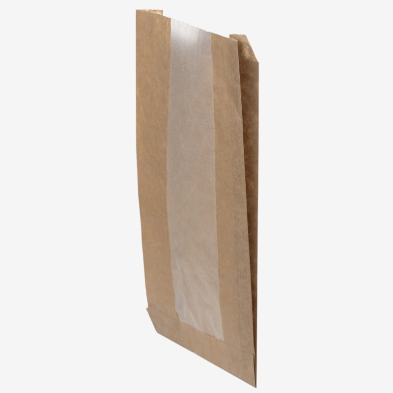 Pungi hartie fereastra bio kraft 23x4x33 cm Pungi hartie fereastra bio kraft 23x4x33 cm