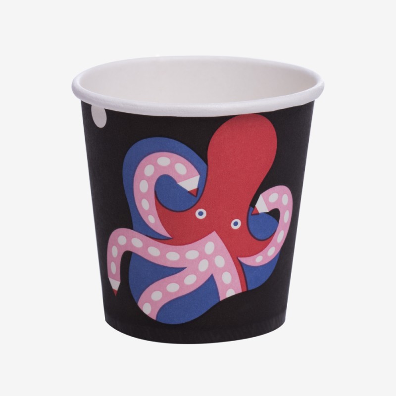 Pahare carton PLA artwork 120 ml Pahare carton PLA artwork 120 ml