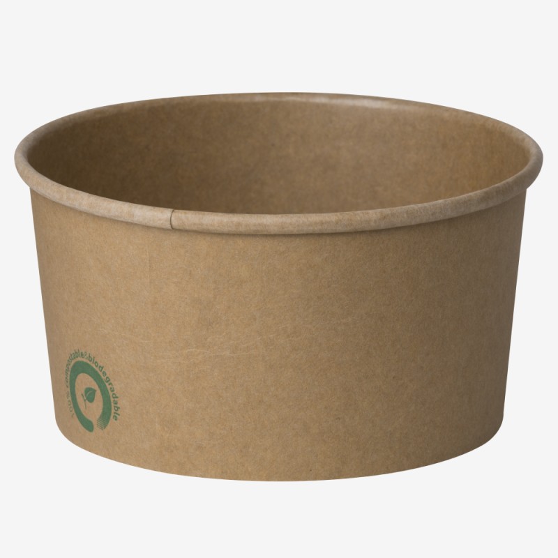 Boluri carton PLA kraft Ø150 mm 1000 ml Boluri carton PLA kraft Ø150 mm 1000 ml