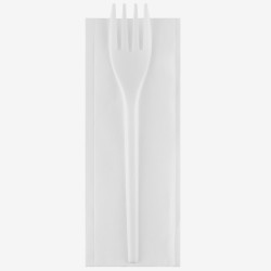 CPLA fork white napkin sets...