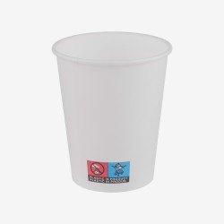 White paper cups 240 ml 50 pcs