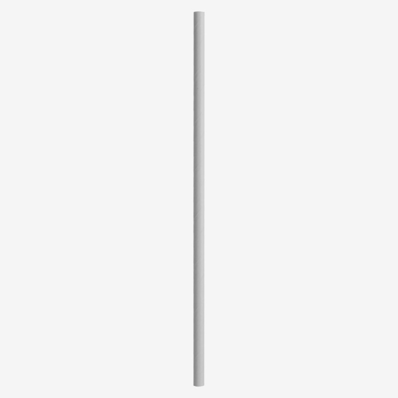 White paper straws bio 6 mm