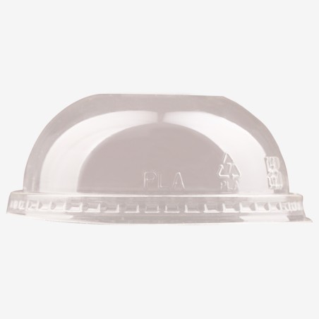 Transparent pla dome lids no hole 96 mm 50 pcs