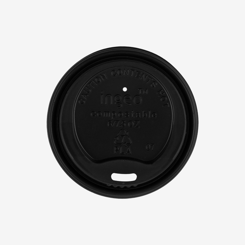 Capace cPLA negre Ø70 mm 50 buc. Capace cPLA negre Ø70 mm 50 buc.