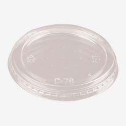 Transparent pla lids no hole flat 76 mm 50 pcs