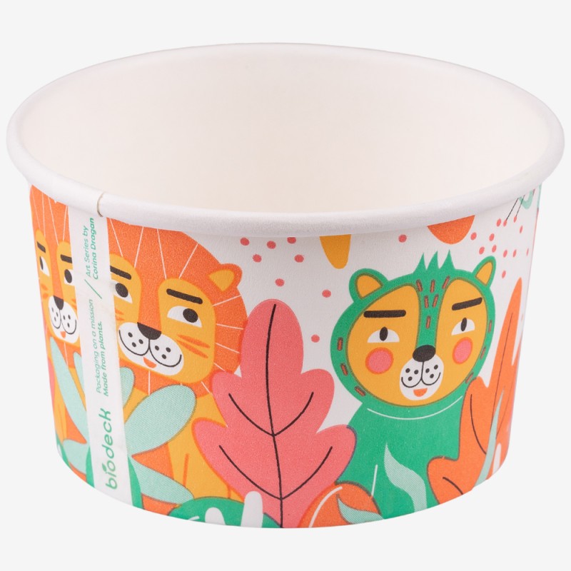 Boluri carton PLA Jungle Ø86 mm 160 ml 50 buc. Boluri carton PLA Jungle Ø86 mm 160 ml 50 buc.
